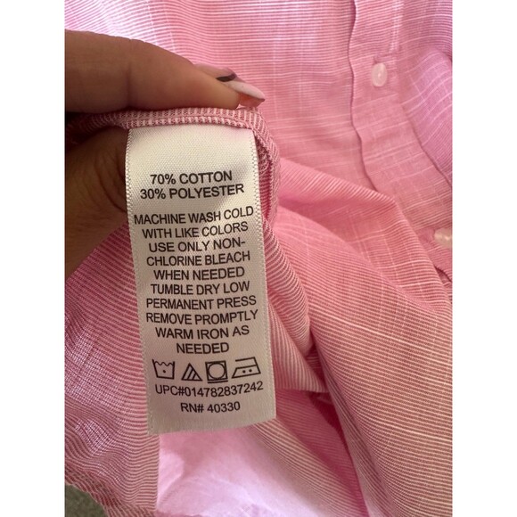 Hagger Clothing Men's Semi Sheer Button Down Short Sleeve Collar Shirt XXL - Picture 6 of 6